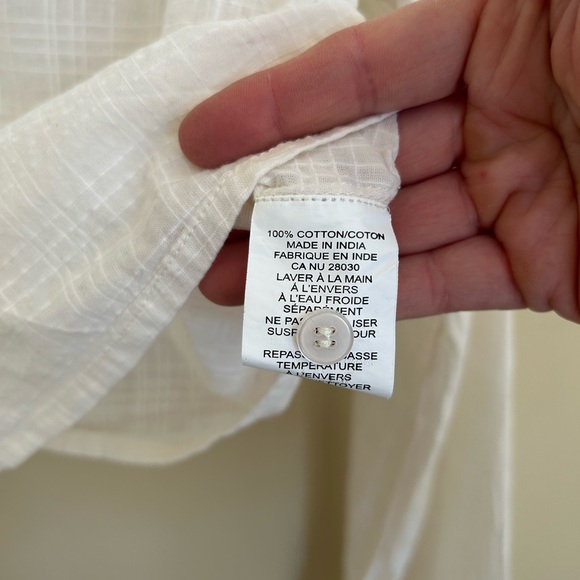 Twik Cream Button-Down Shirt with Bell Sleeves - Picture 7 of 7